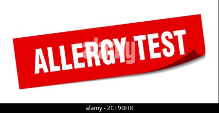 étiquette de test d'allergie. étiquette d'éplucheur isolée carrée. étiquette Illustration de Vecteur