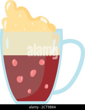 mug à bière boisson noire icône isolée sur fond blanc vectoriel illustration Illustration de Vecteur