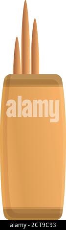 Icône de boîte à dents. Dessin animé de l'icône de vecteur de boîte à dents pour la conception de Web isolée sur fond blanc Illustration de Vecteur