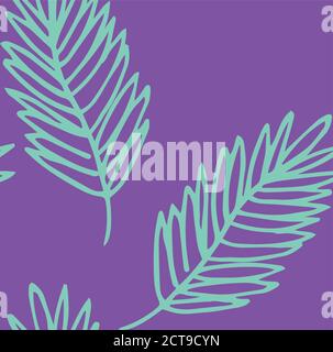 Motif floral dessiné à la main avec feuilles Vector sur fond Uni. Illustration de Vecteur