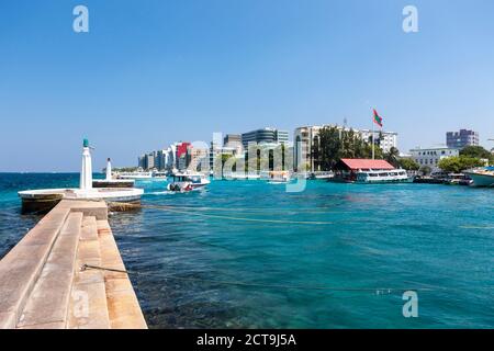 Les Maldives, vue de l'Homme Banque D'Images