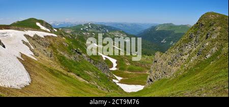 Le Monténégro, Crna Gora, vue de montagne Durmitor vers Bjelasica Biogradsko Jezero National Park, Banque D'Images