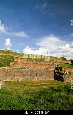 L'Amérique du Sud, Pérou, Cusco, citadelle Inca, ruine de Saksaywaman Banque D'Images