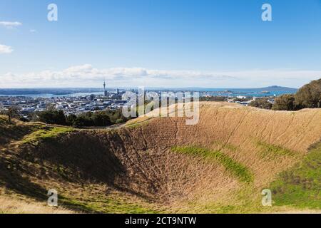 La NOUVELLE ZELANDE, Auckland skyline vue depuis le mont Eden Banque D'Images