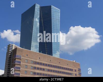 Allemagne, Hesse, Francfort, nouveau bâtiment de la Banque centrale européenne Banque D'Images