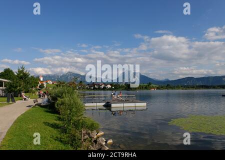 Allemagne, Bavière, Souabe, de l'Allgaeu, Hopfen am See près de Füssen Banque D'Images