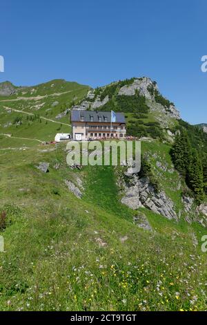 L'Allemagne, la Haute-Bavière, Mangfall Montagnes, Rotwandhaus au Rotwand Banque D'Images