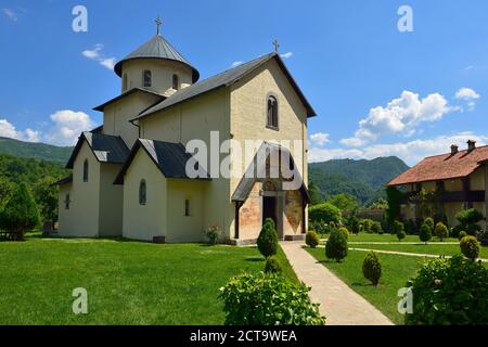 Le Monténégro, Crna Gora, Monastère Moraca orthodoxe Banque D'Images