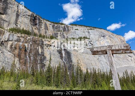 Le Canada, l'Alberta, parc national de Banff, Paroi en pleurs Banque D'Images