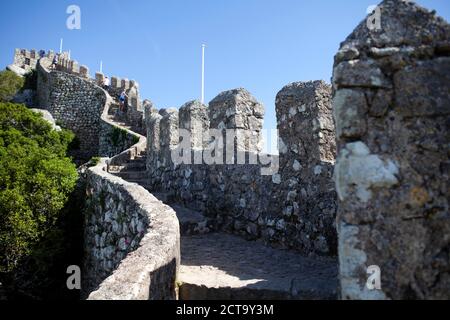 Le Portugal, Sintra, Castelo dos Mouros Banque D'Images