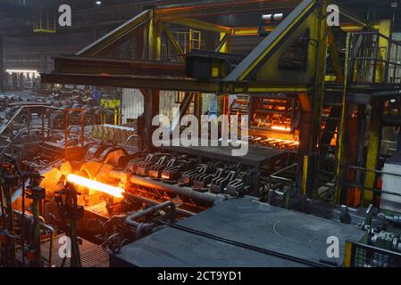 Intérieur d'un tube rolling mill Banque D'Images