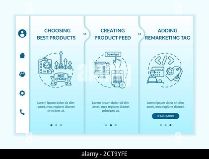 Modèle de scénario d'intégration marketing produit Illustration de Vecteur