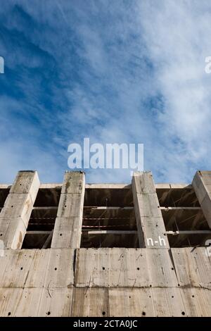 L'Allemagne, en Rhénanie du Nord-Westphalie, Duesseldorf, partie de façade d'une tour bunker Banque D'Images