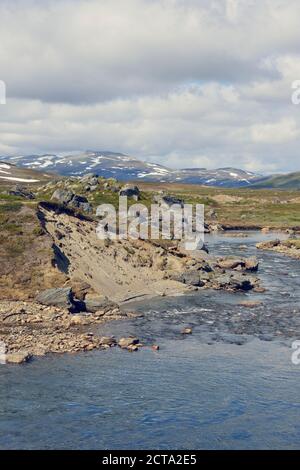 La Suède, à la rivière, Vilhelmina plateau Stekenjokk Banque D'Images