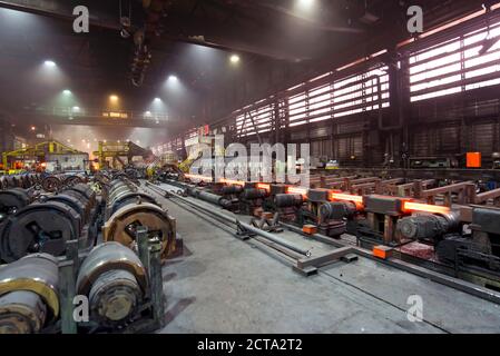 Intérieur d'un tube rolling mill Banque D'Images