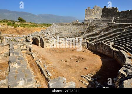 La Turquie, Antalya Province, théâtre antique, site archéologique de Xanthos Banque D'Images