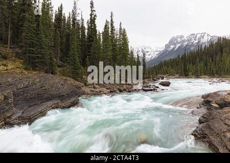 Le Canada, l'Alberta, Banff National Park, promenade des Glaciers, canyon Mistaya , rivière Mistaya, Banque D'Images