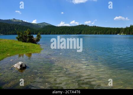 Le Monténégro, parc national de Durmitor, vue sur le Lac Noir, Crno Jezero Banque D'Images