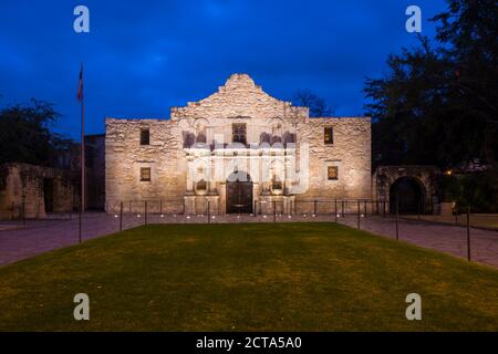 USA, Texas, San Antonio, l'Alamo, ancienne forteresse et mission Banque D'Images