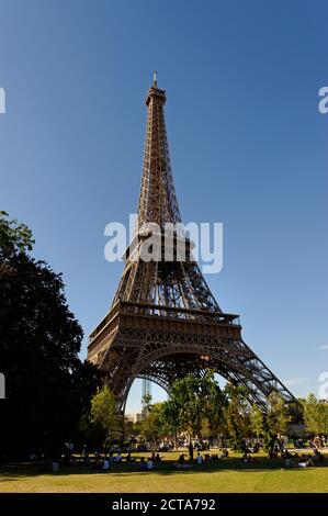 France, Paris, 7ème arrondissement de Paris, vue de la Tour Eiffel Banque D'Images