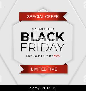 Le vendredi noir Vente Inscription Design de bannières modèle. Vector illustration Illustration de Vecteur