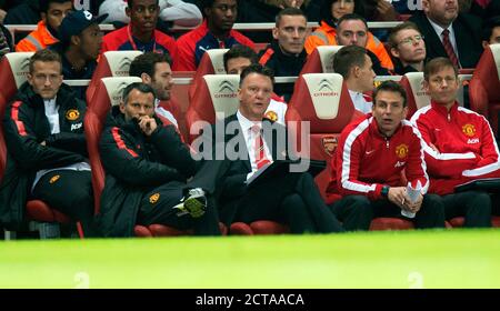 Manchester United Manager Louis Van Gaal Arsenal / Manchester United Premier League - Emirates Stadium photo : © MARK PAIN / ALAY Banque D'Images