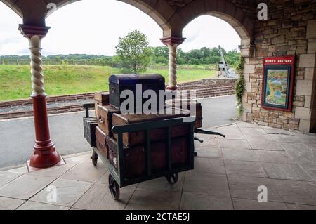 La gare de Beamish Open Air Museum dans le comté de Durham, en Angleterre Banque D'Images