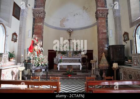 Castelmola - Interno del duomo di San Nicolò Banque D'Images