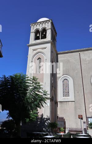 Castelmola - Campanile del Duomo Banque D'Images