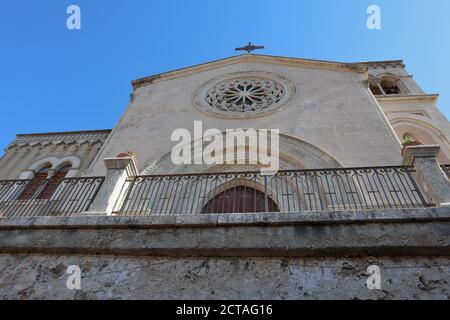 Castelmola - Facciata del Duomo Banque D'Images