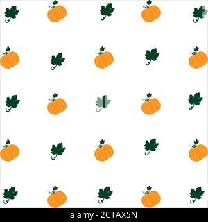 Motif automnal dessiné à la main avec citrouilles pour le festival de la récolte, le jour de Thanksgiving, Halloween. Illustration vectorielle Illustration de Vecteur