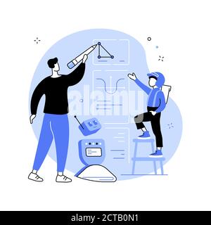 Illustration vectorielle abstraite de concept Engineering for Kids. Illustration de Vecteur