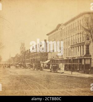 Côté ouest de Elm St. de Spring à Central., Lamprey, M. S. (Maurice S.), Streets, Buildings, New Hampshire, Manchester (N.H Banque D'Images