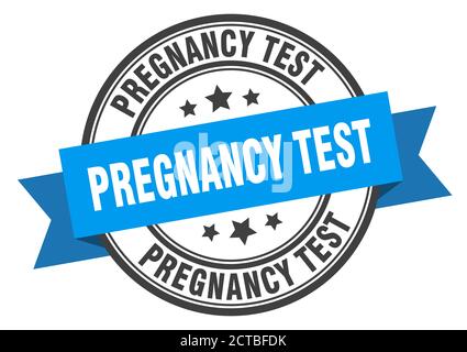affiche d'étiquette de test de grossesse. timbre rond. ruban. bande Illustration de Vecteur
