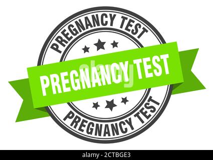 affiche d'étiquette de test de grossesse. timbre rond. ruban. bande Illustration de Vecteur