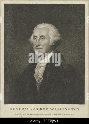 Général George Washington., photo, estampes, 1798 - 1876, Edwin, David (1776-1841), Peale, Rembrandt (1778-1860 Banque D'Images