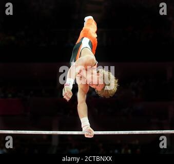 MENS HORIZONTAL BAR FINAL LONDRES 2012 OLYMPICS NORTH GREENWICH ARENA Copyright image : Mark pain / Alamy