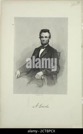 Portrait d'Abraham Lincoln, photo, estampes, 1601 - 1900, Rogers, John (env. 1808 environ 1888 Banque D'Images