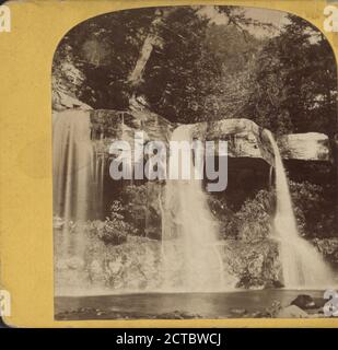 Bastion Falls, dans la gorge de Cauterskill., American Stereoscopic Company, Waterfills, New York (État), Catskill Mountains (N.Y.), Kaaterskill Creek (N.Y. Banque D'Images