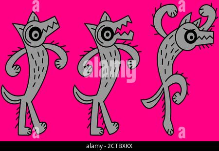 Illustration moderne de dessin isolé en style de dessin animé. Illustration. Clipart. Banque D'Images