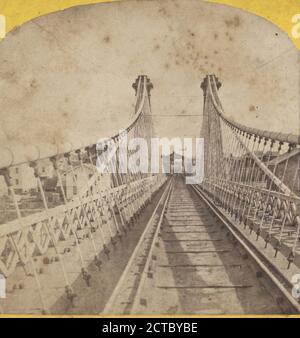 Niagara, pont suspendu, vue de dessus, New York (État), Niagara Falls (N.Y. et ont Banque D'Images