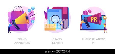 Métaphores de concept de vecteur de réputation de marque. Illustration de Vecteur