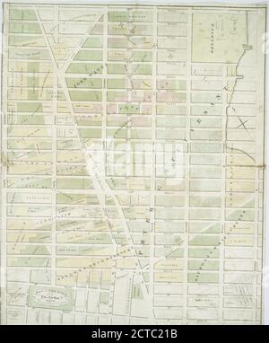 Carte de l'immobilier dans la ville de New York : entre le côté sud de Washington Parade, 4e rue, et le côté nord de Bellevue, 28e rue, image fixe, cartes, 1831, Smith, Edwin, Harrison, D. R. Banque D'Images