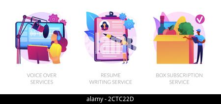 Illustrations vectorielles abstraites de tâches basées sur Internet. Illustration de Vecteur