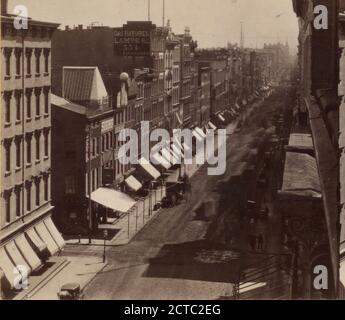 Broadway, en direction du sud de Houston Street., 1860, New York (État), New York (N.Y.), New York, Broadway (New York, N.Y.), Manhattan (New York, N.Y Banque D'Images