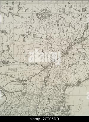 Une carte des dominions anglais et français en Amérique du Nord : Avec les routes, les distances, les limites et l'étendue des colonies, humblement inscrit au très honorable comte de Halifax, et à l'autre très honorable Lords Commissioners for Trade & plantations, cartographic, Maps, 1773, Mitchell, John, 1711-1768, Kitchin, Thomas, 1718-1784 Banque D'Images