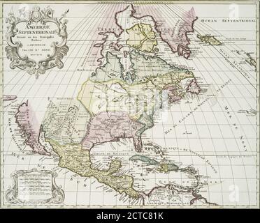 Amérique septentrionale divisée en ses principaux partis., image fixe, cartes, 1792 Banque D'Images