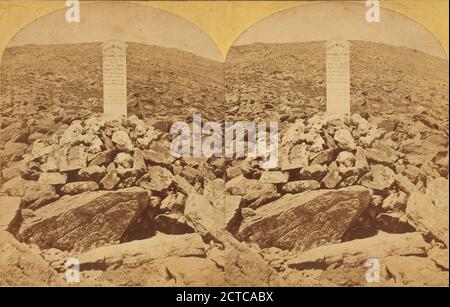 Monument Harry Hunter, Mt. Washington., Kilburn Brothers, New Hampshire, Washington, Mount (N.H Banque D'Images