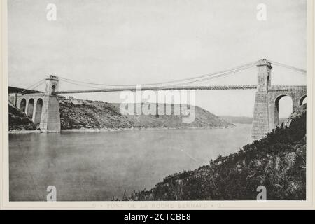 Pont de la Roche-Bernard, photo, 1883 Banque D'Images