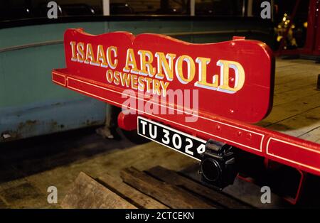 Le hayon d'un camion. Le Musée des sciences de Londres abrite une collection de véhicules et d’expositions de musée qui ne sont pas exposés actuellement à South Kensington ou qui sont prêtés ailleurs dans une série de cintres d’avion à Broughton dans le Wiltshire. 06 novembre 1992. Photo: Neil Turner Banque D'Images